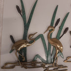 Metalen wanddecoratie kraanvogels p.st