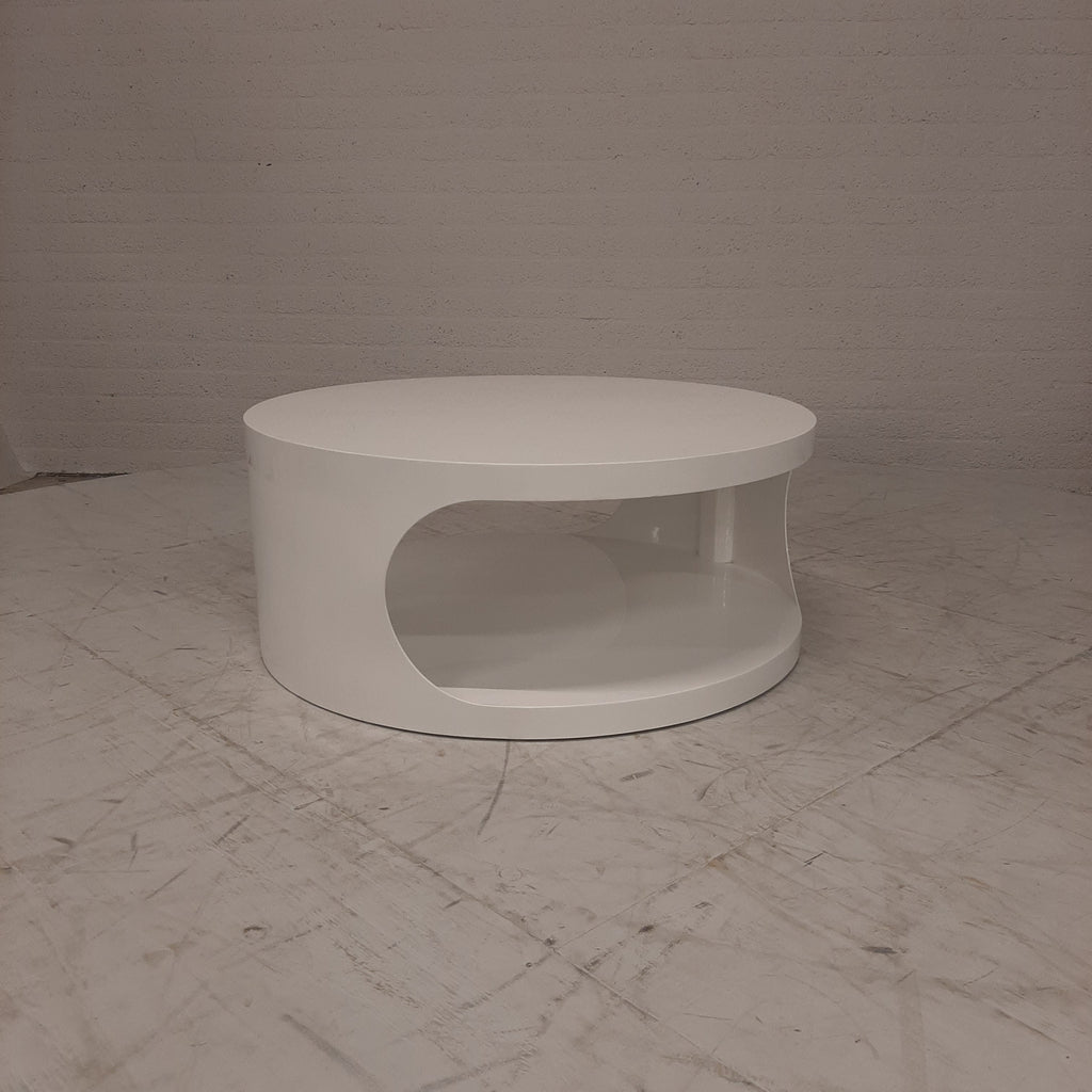 Salontafel ronde witte space age