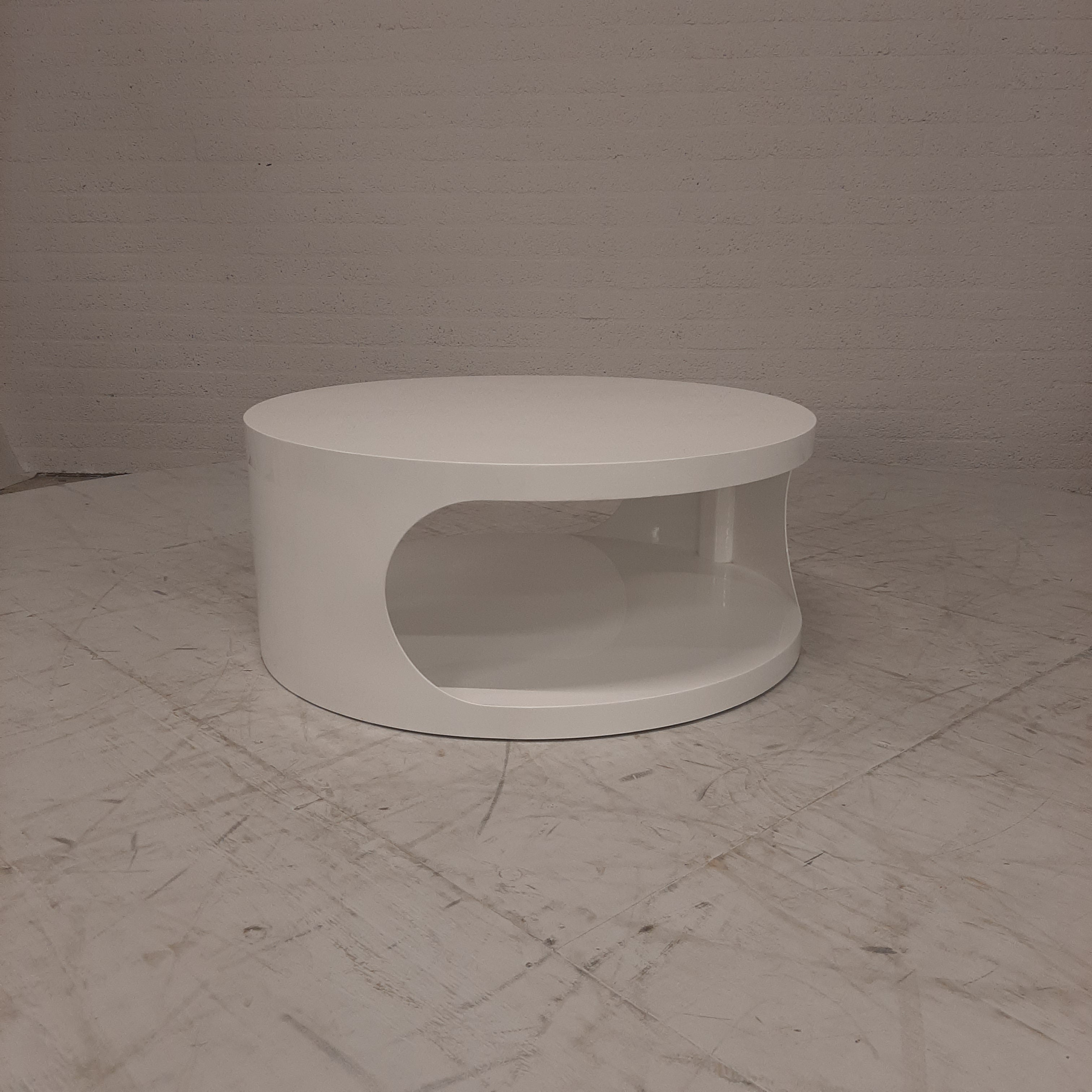 Salontafel ronde witte space age