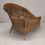 Vintage rotan chaise longue