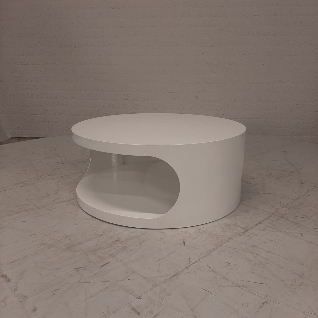 Salontafel ronde witte space age