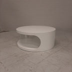 Salontafel ronde witte space age