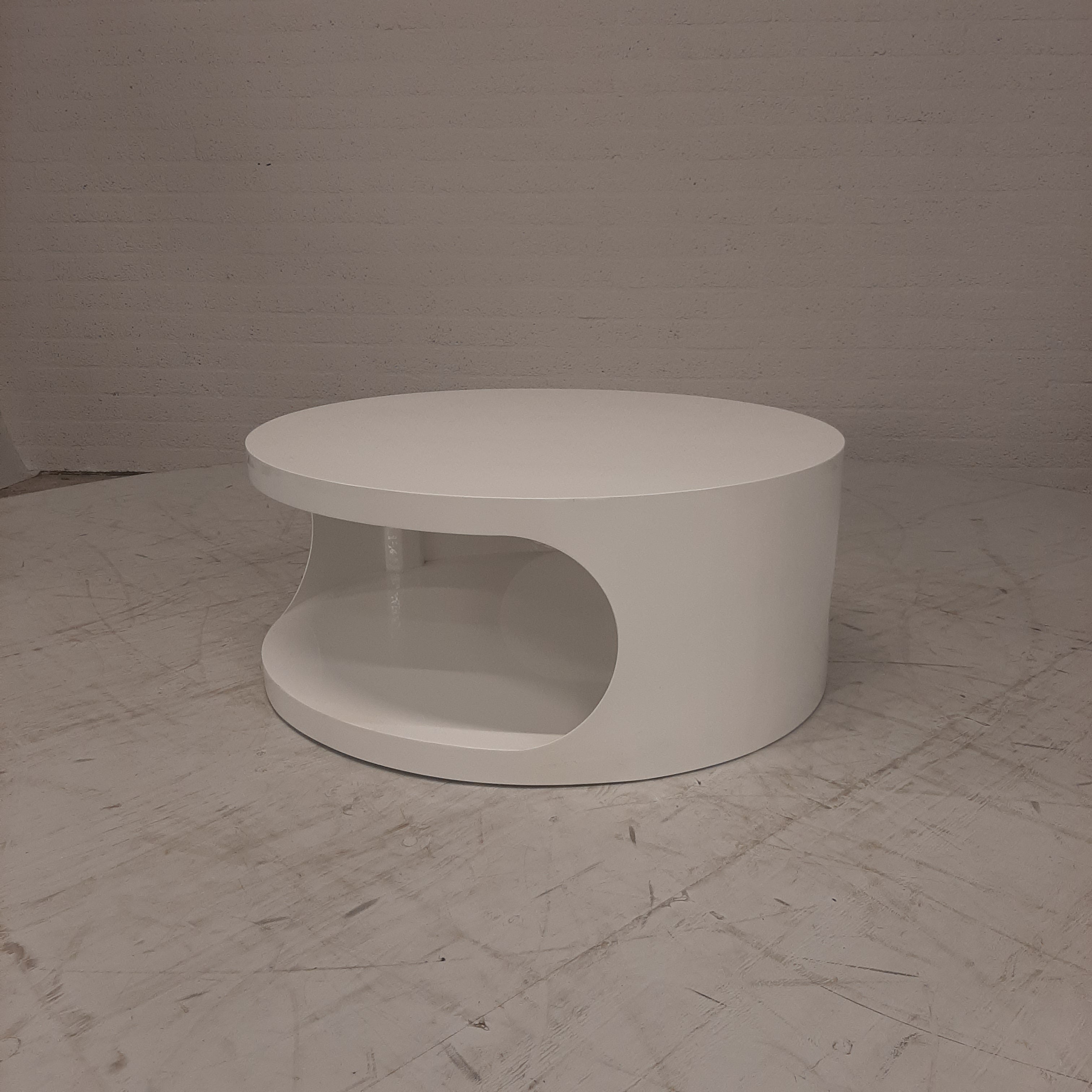 Salontafel ronde witte space age