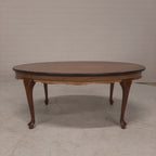 Ovale salontafel Queen Ann blad fineer ingelegd