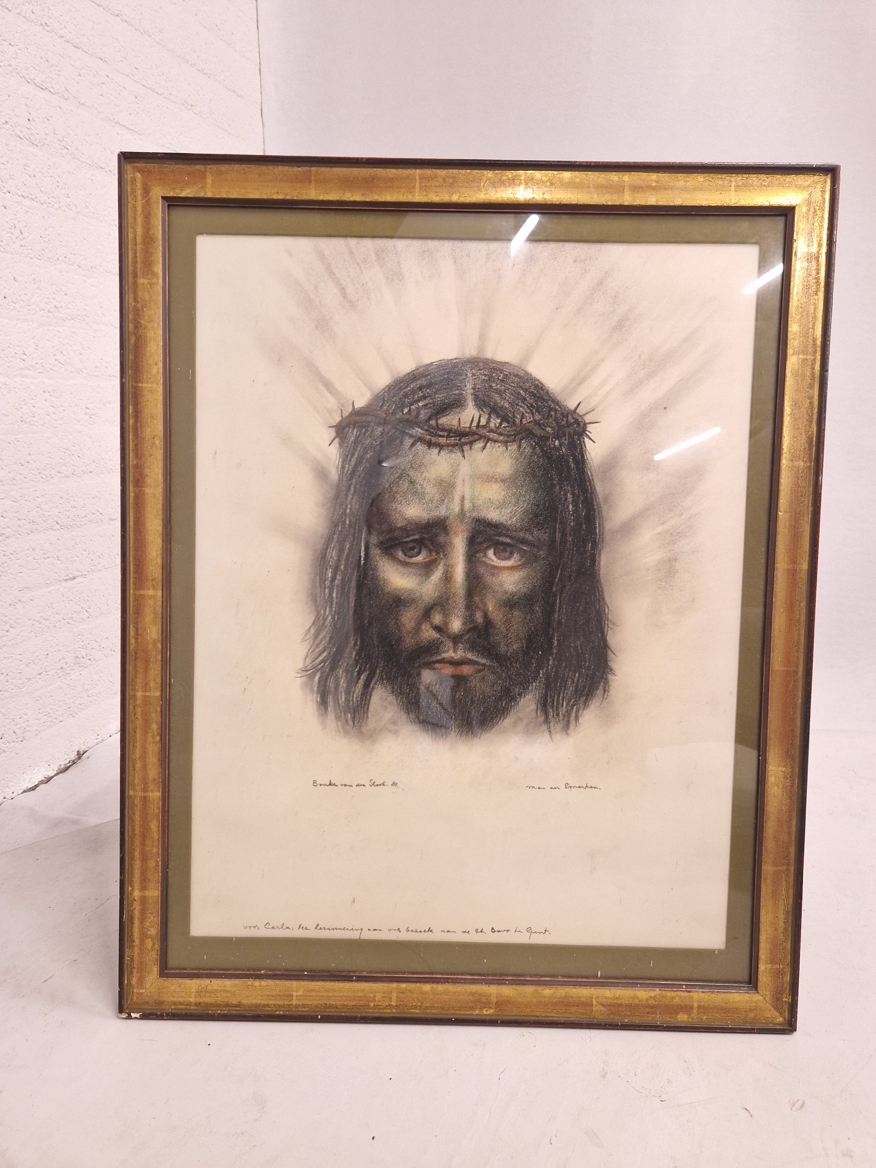 Ecce Homo , crayontekening door Bouke va  der Sloot