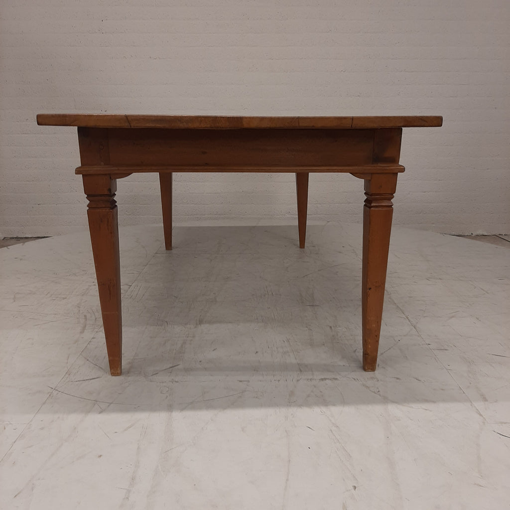 Massief eiken bureau / tafel 2 lades