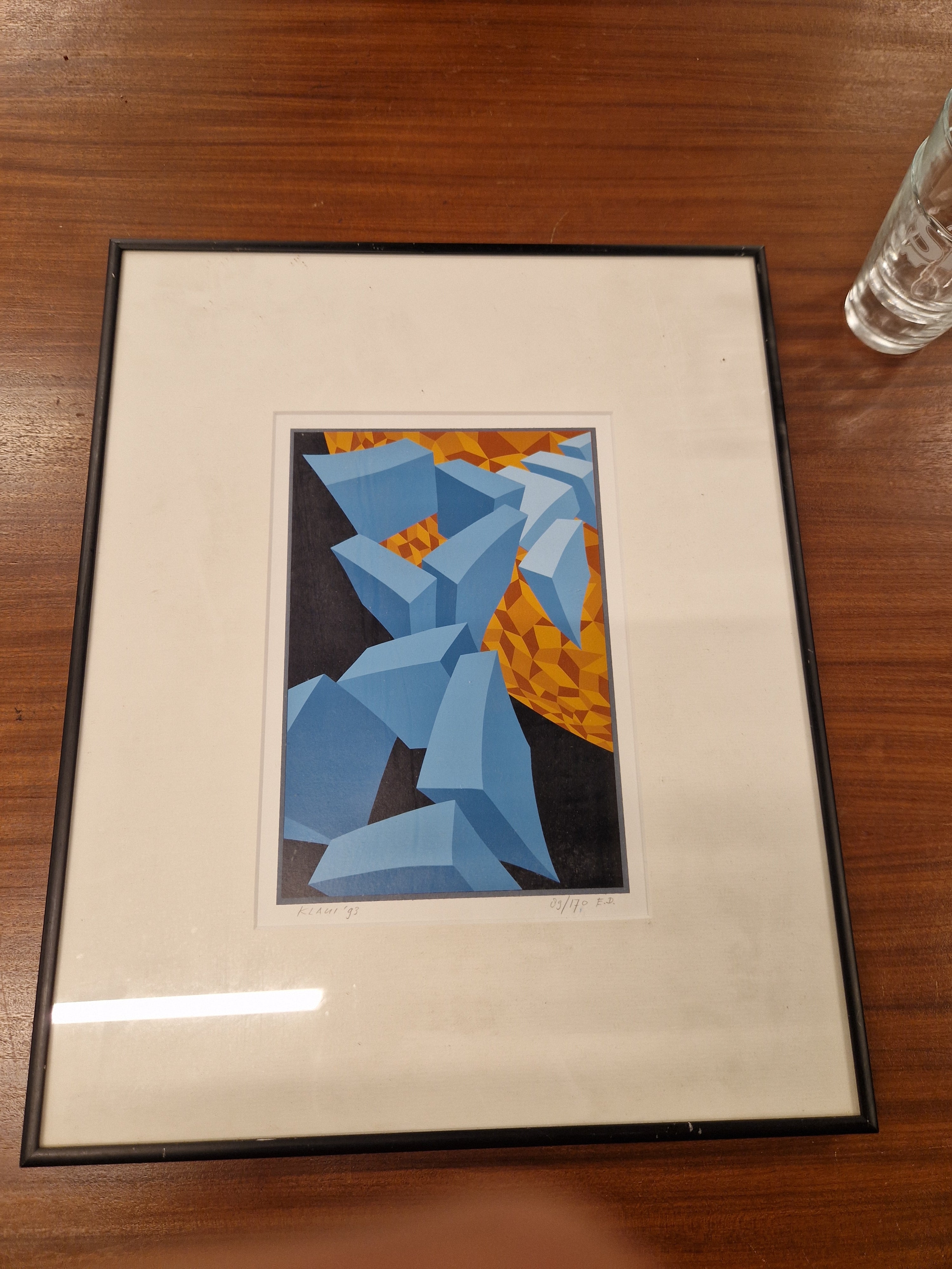 Klaui, eigen druk, geometrische figuren