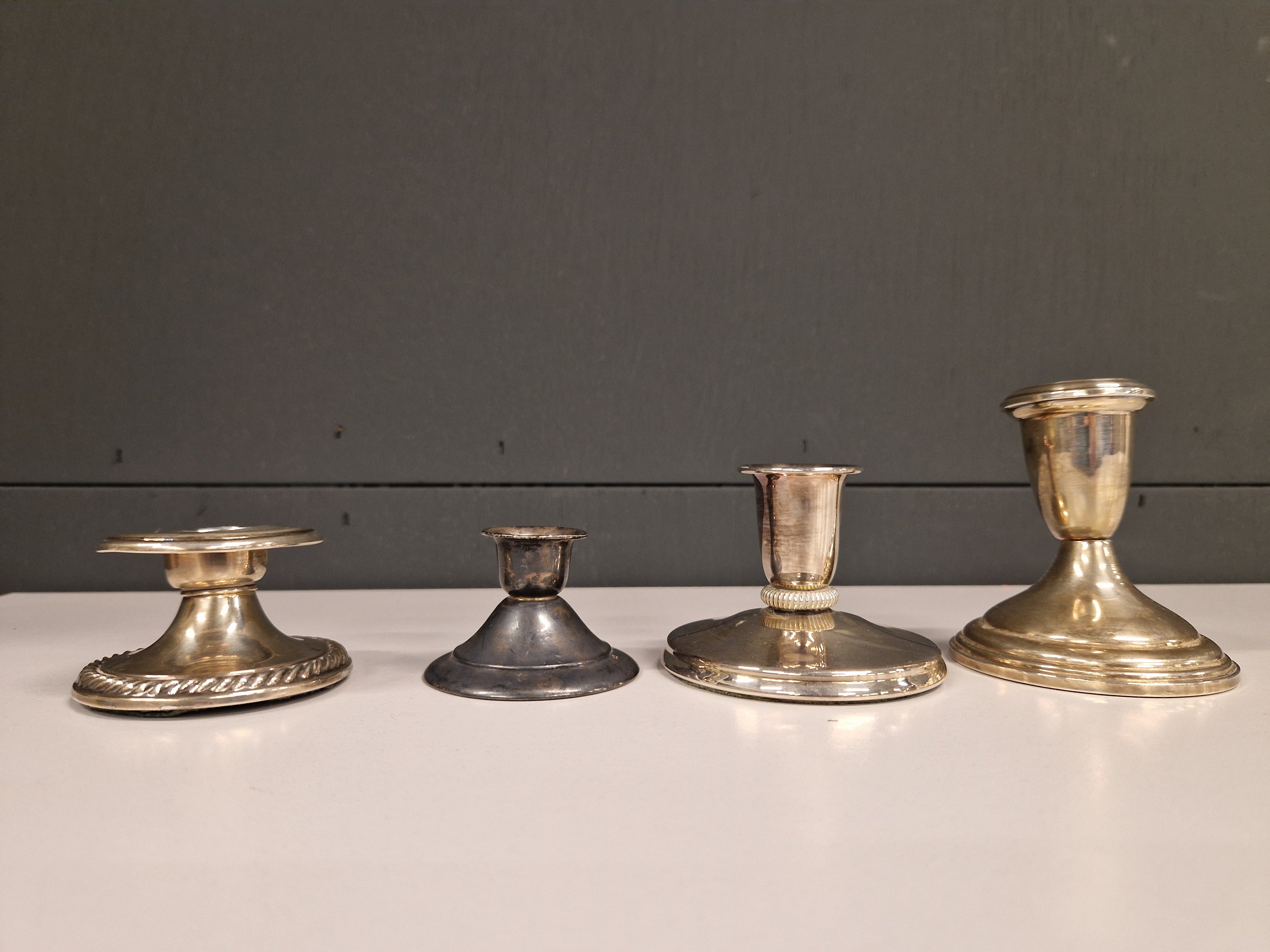 Kaarsenstandaard verzilverd / zilver p st