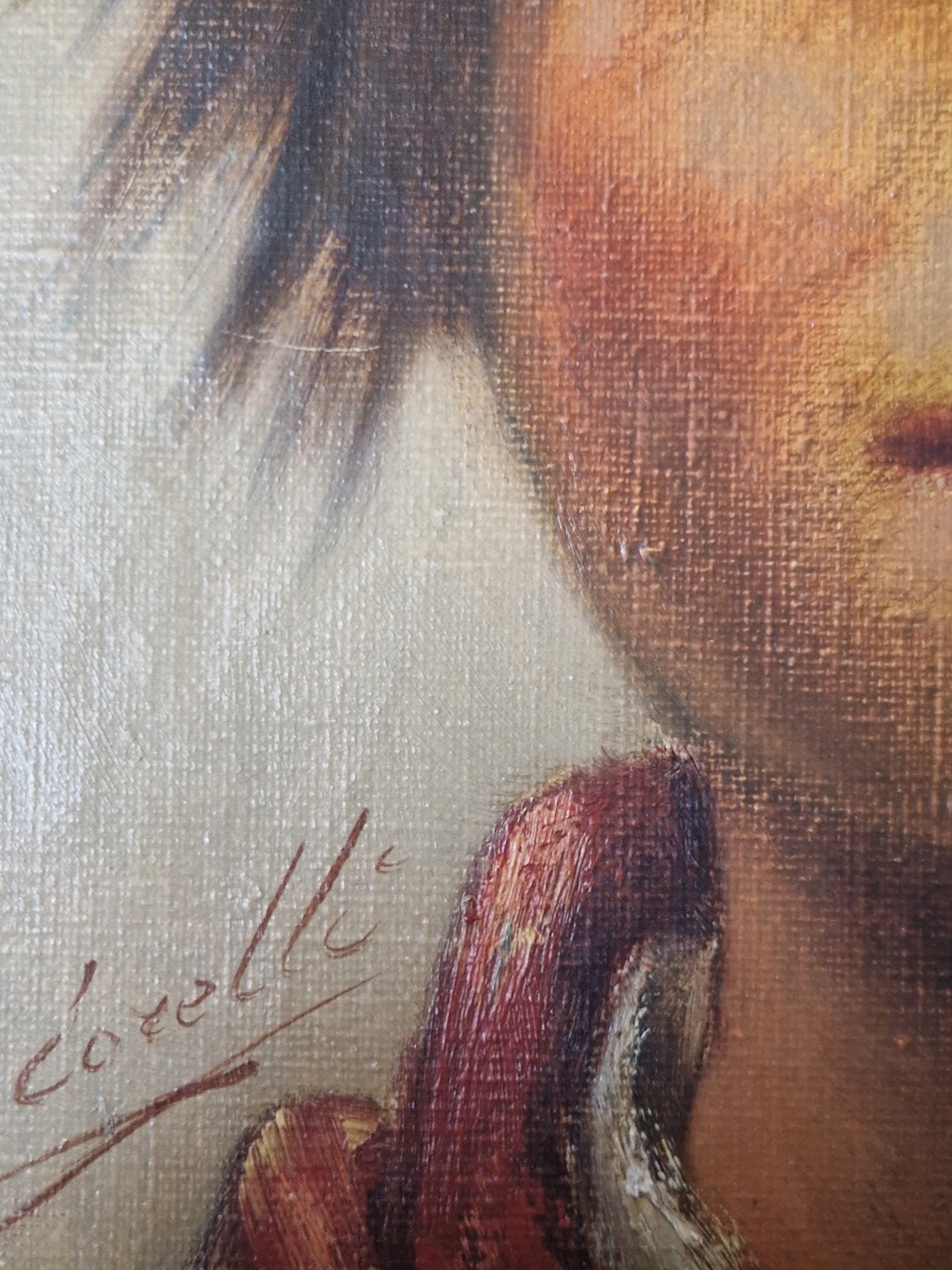 Olieverf zigeunermeisje