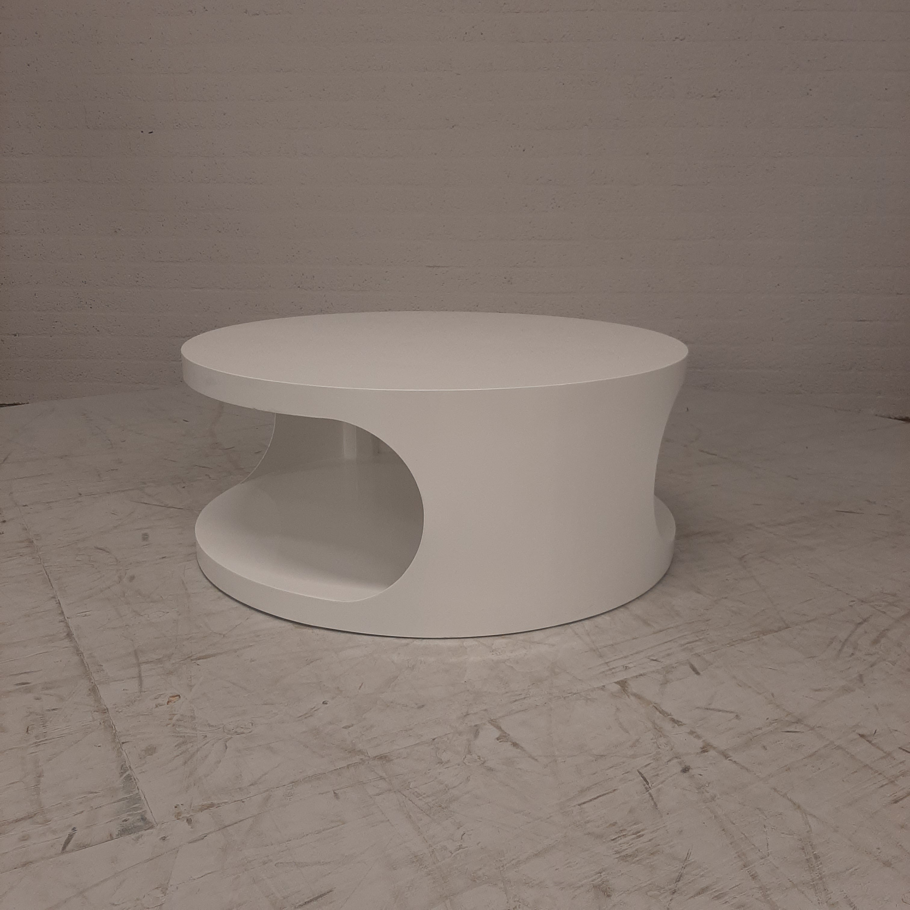 Salontafel ronde witte space age