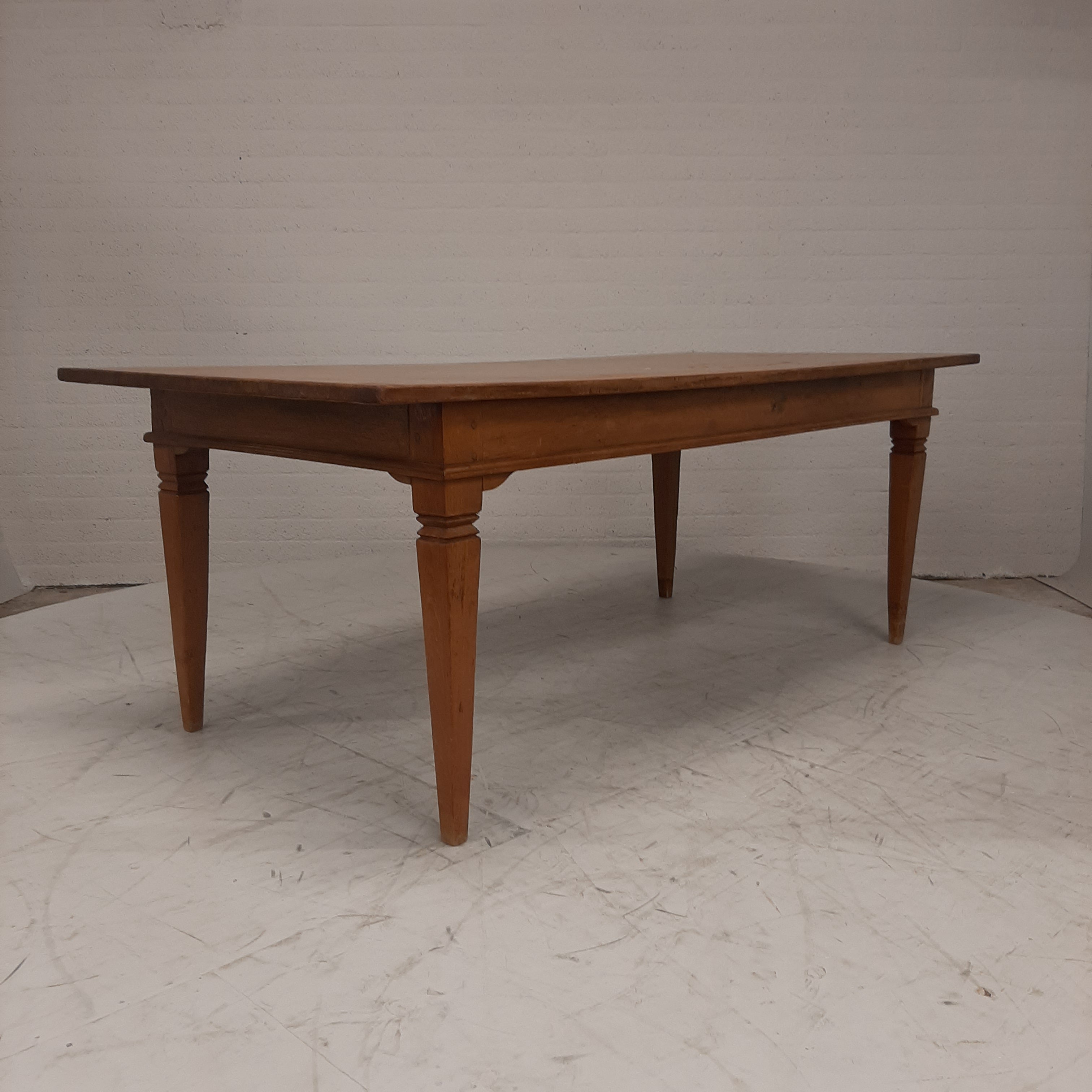 Massief eiken bureau / tafel 2 lades