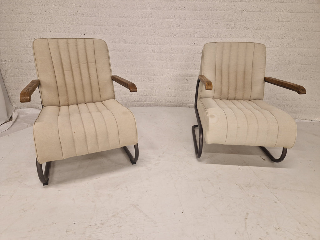 Eleonora Fauteuil Arthur canvas Beige 83 x 58 x 78