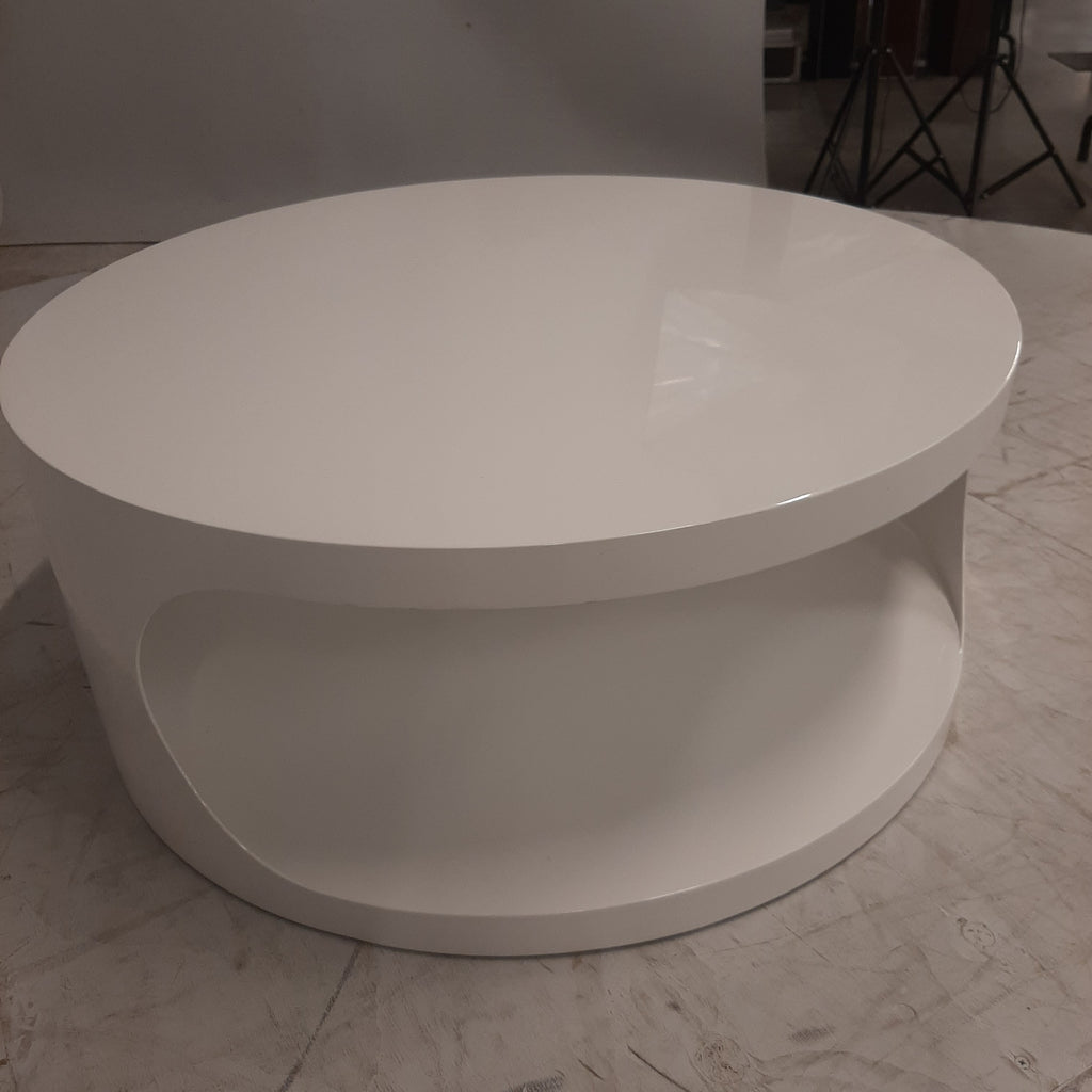 Salontafel ronde witte space age