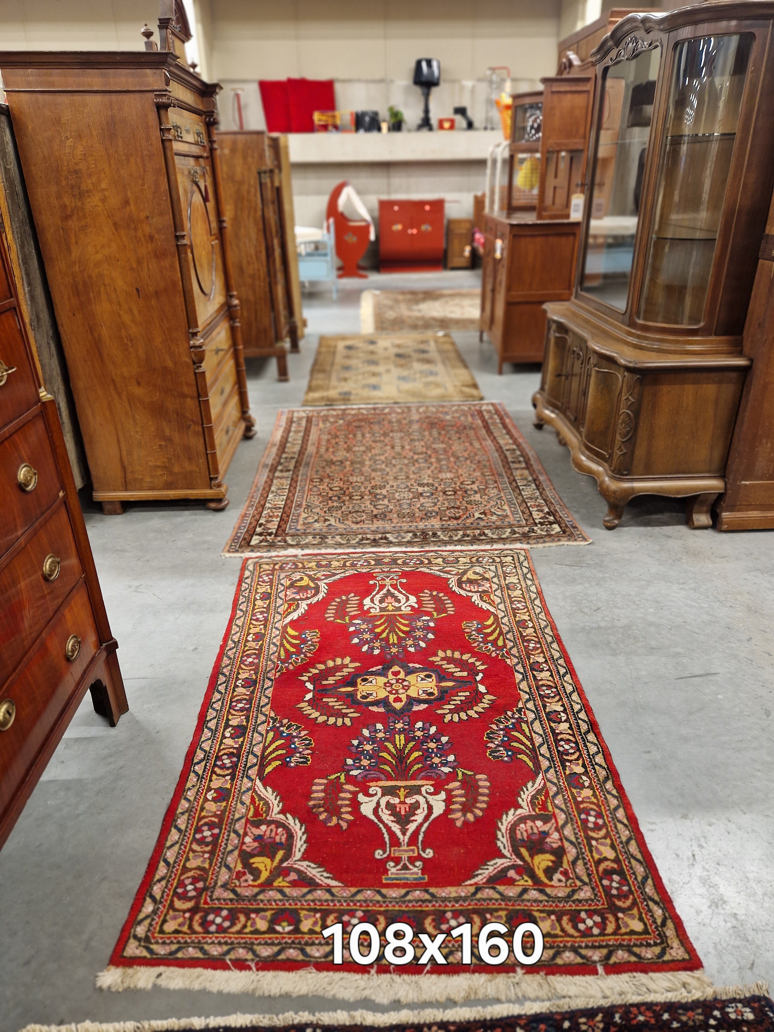 Perzisch tapijt met bloemmotief, handgeknoopt