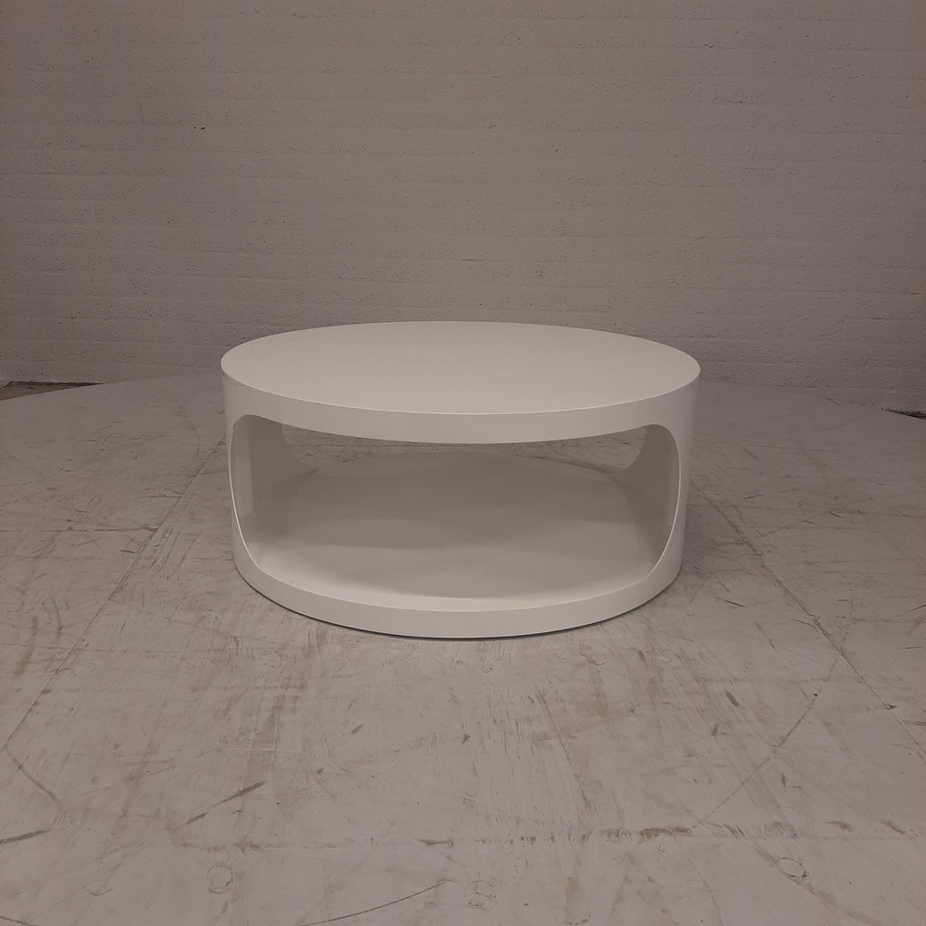 Salontafel ronde witte space age