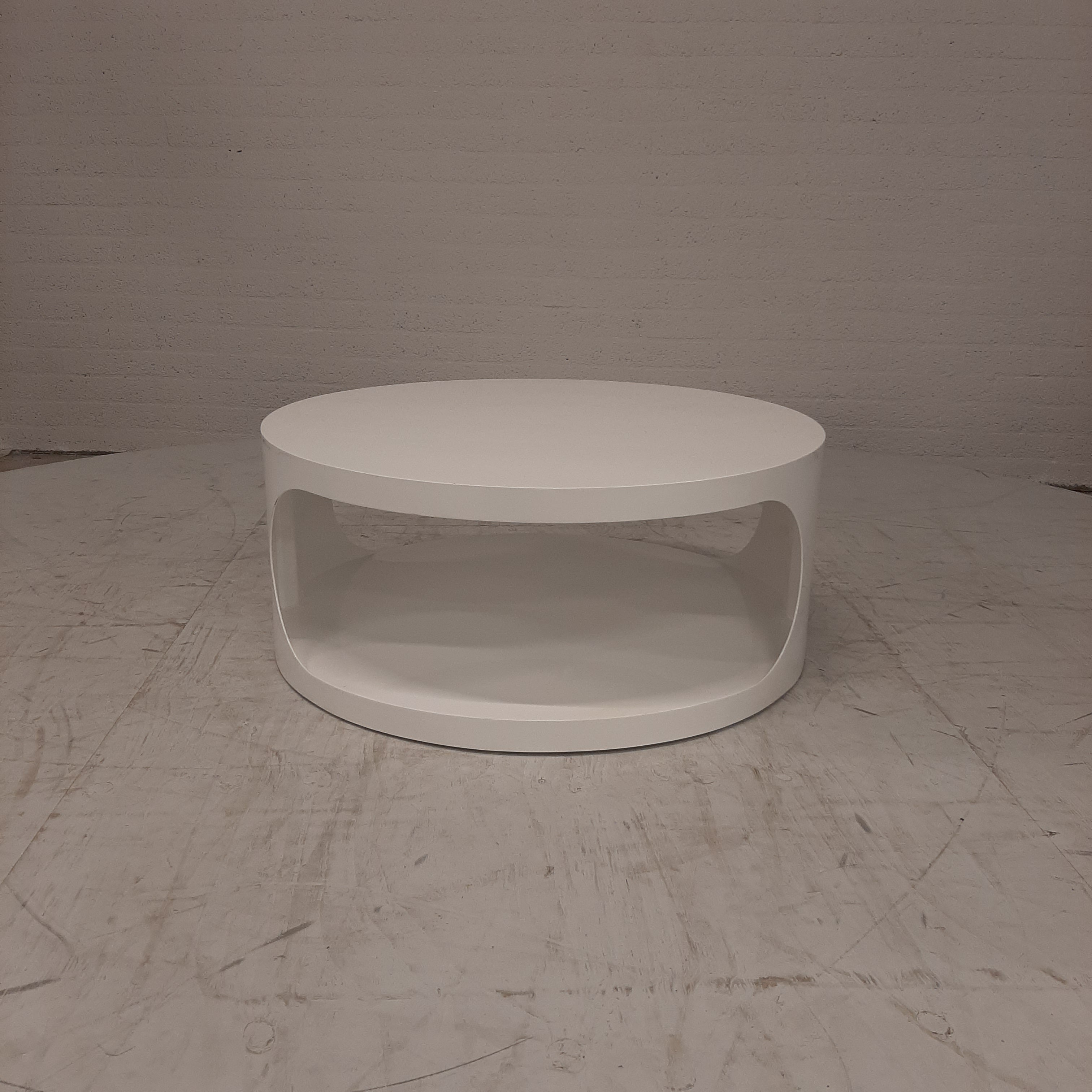 Salontafel ronde witte space age