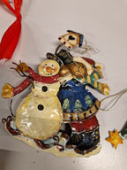 Krans merrie christmas, met drie extra figuren