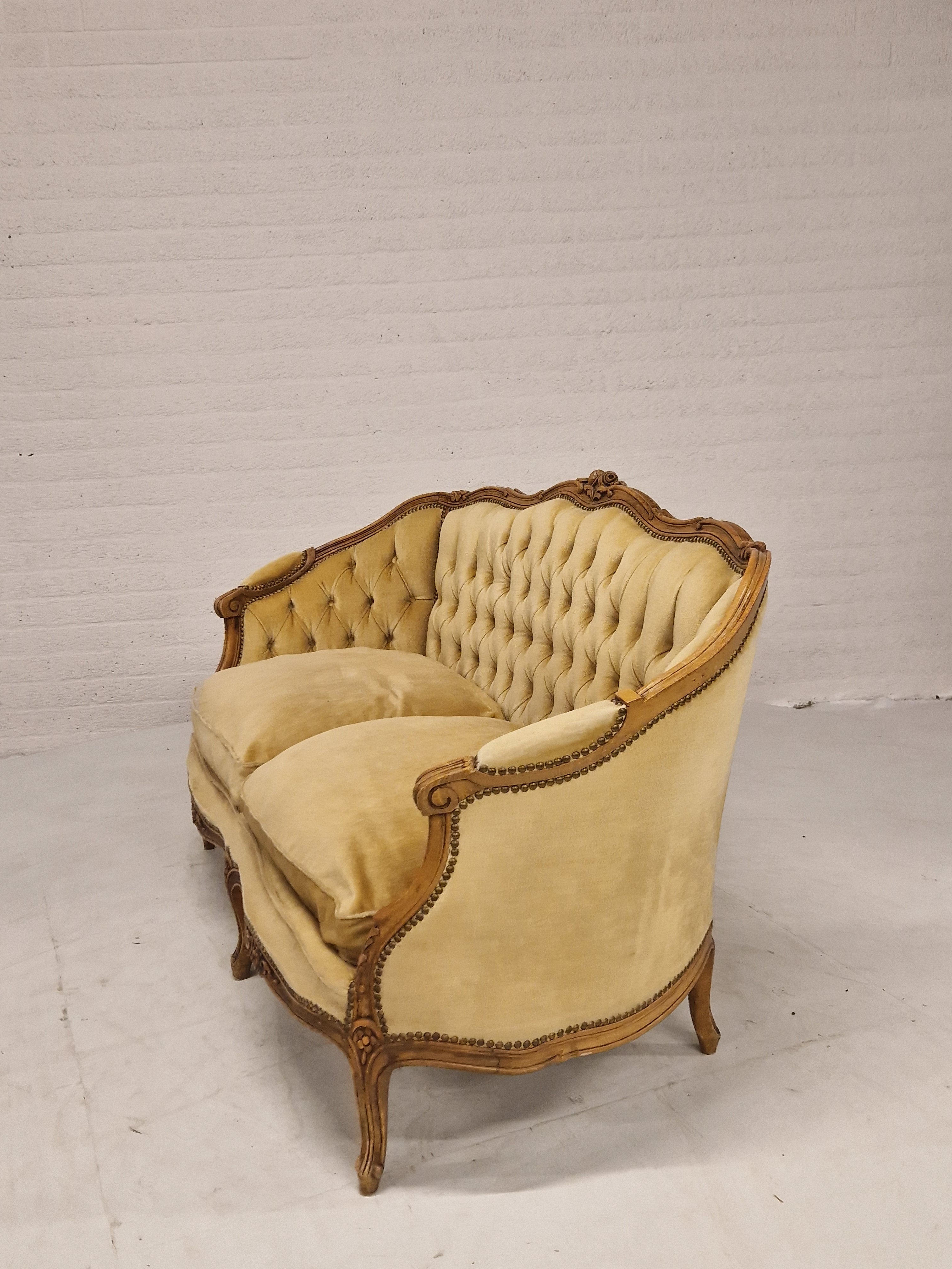 Rococo stijl, tweezitter, 162x75 cm