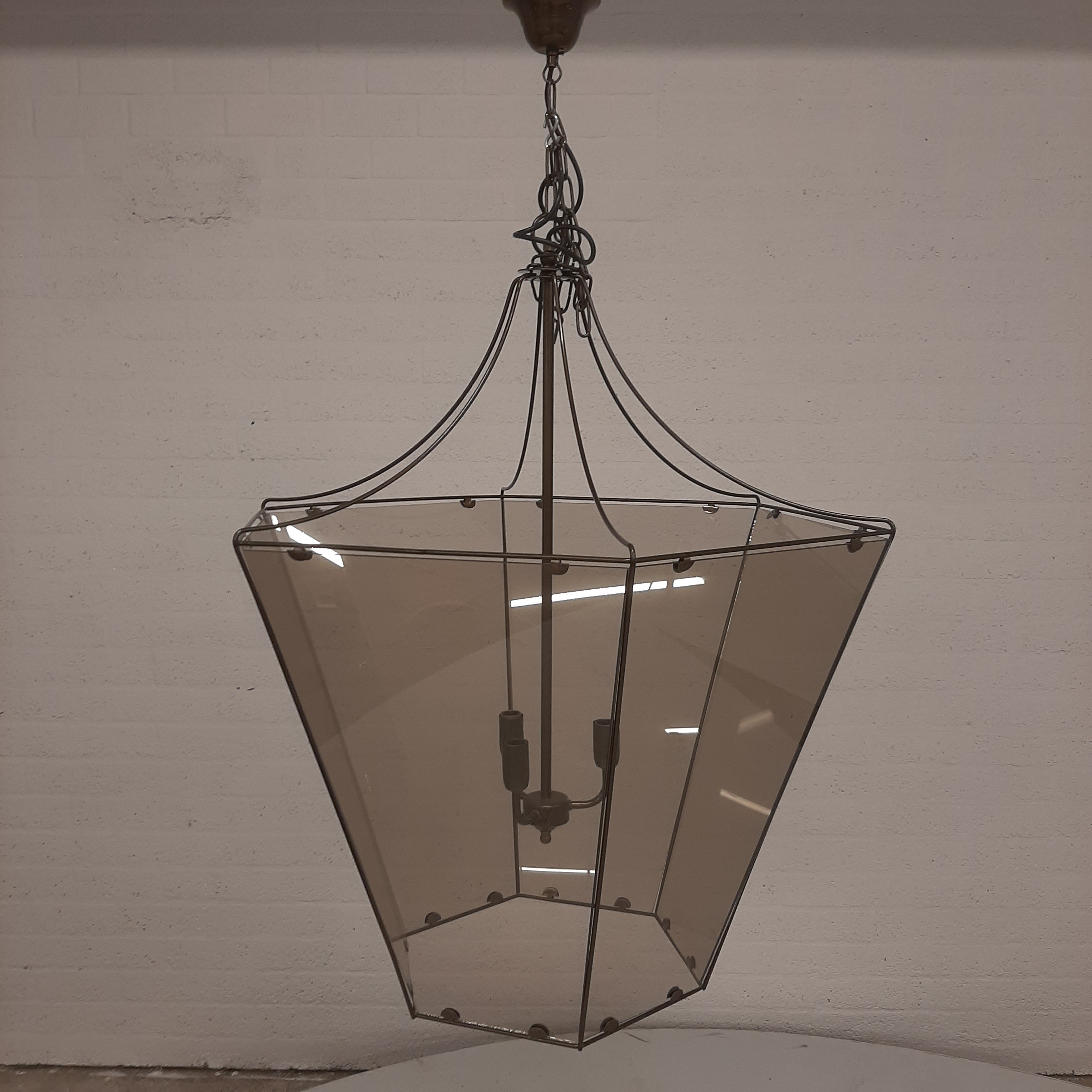 XXL Lamp Lantaarn 6 Vlakken Glas