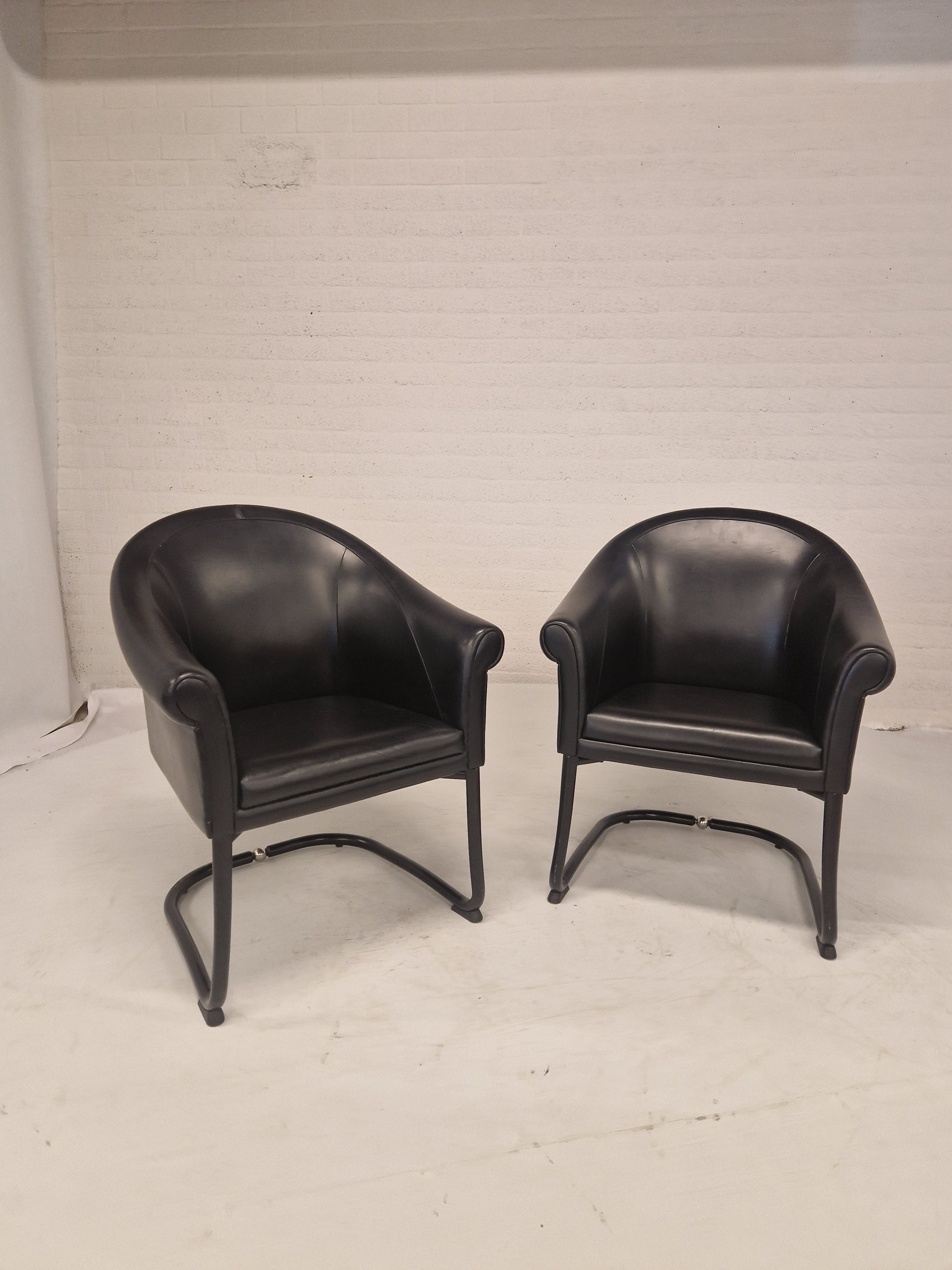 Set van 2 fauteuils van Slitta Slinan voor Poltrona Frau