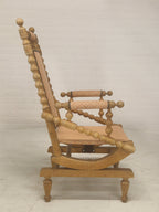 Eiken schommelstoel, rocking chair, 70's