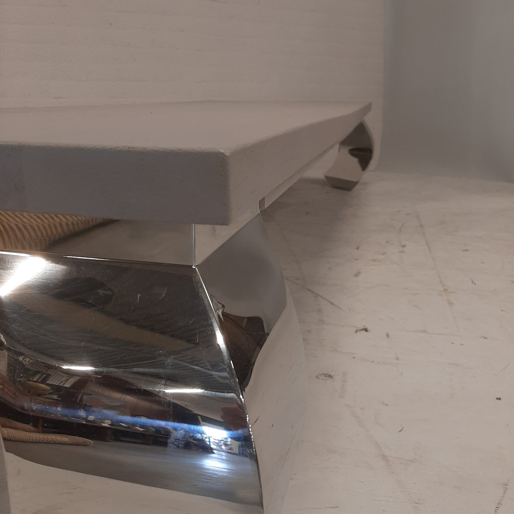 Design Salontafel Megagroot! Met Gebogen Rvs Poten