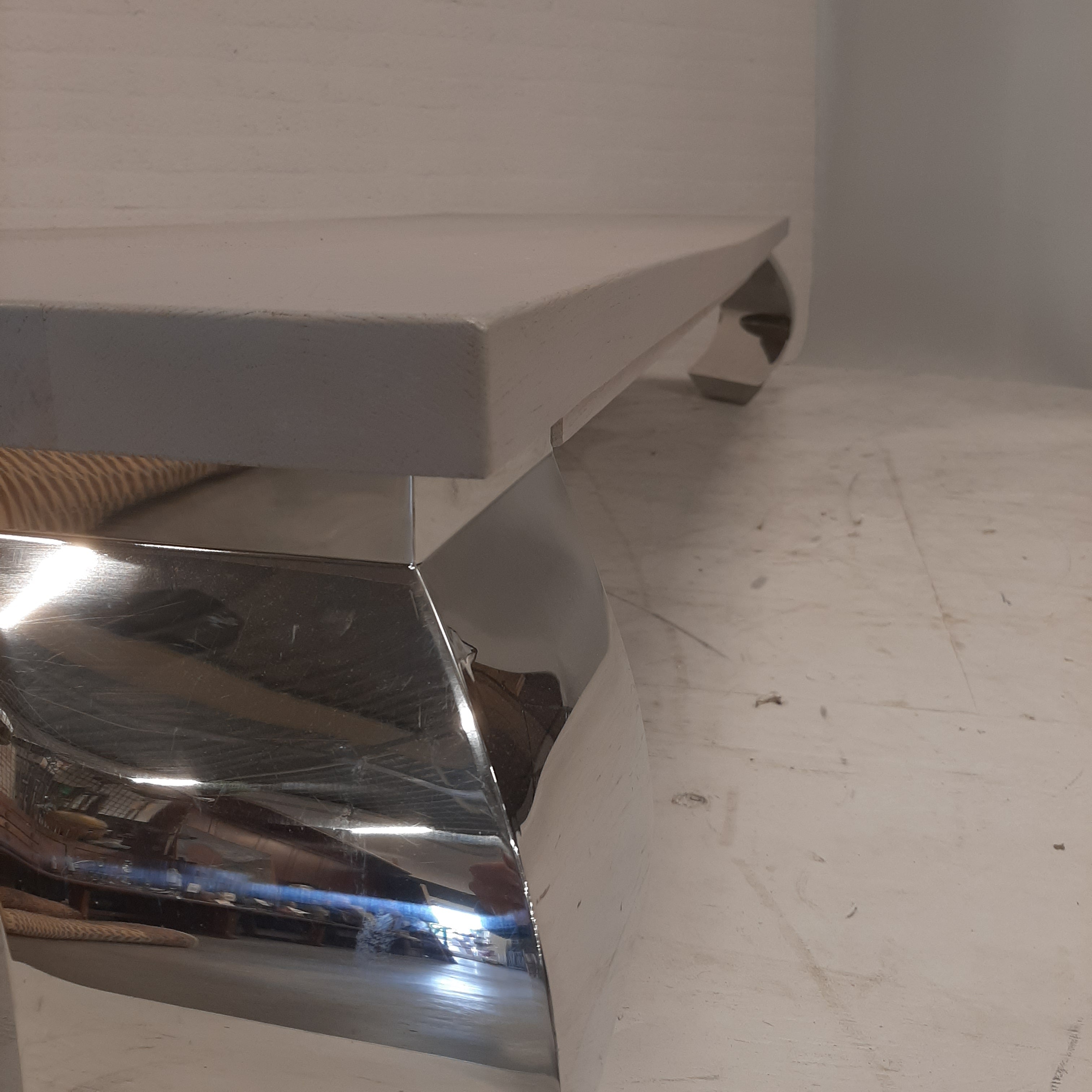 Design Salontafel Megagroot! Met Gebogen Rvs Poten