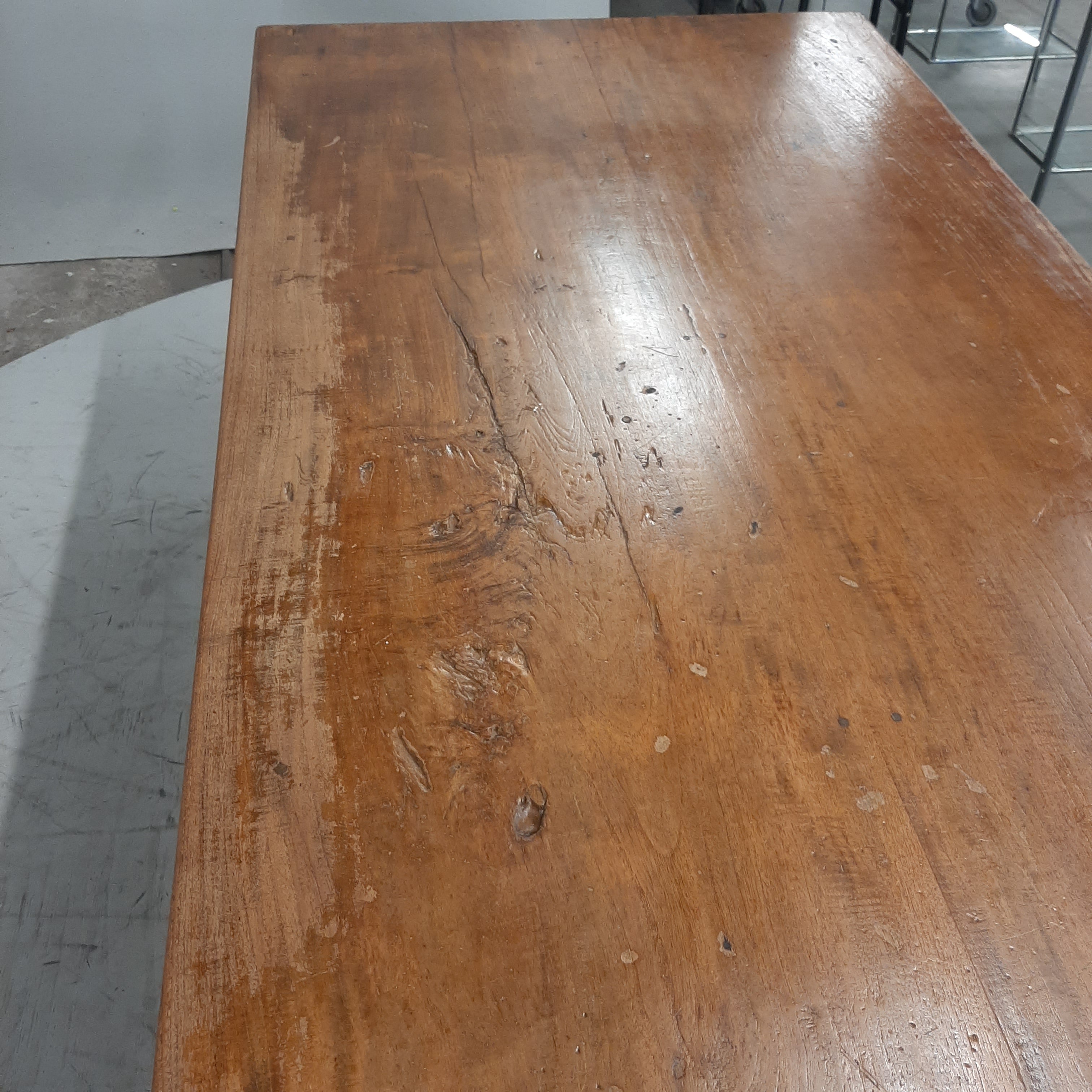 Massief eiken bureau / tafel 2 lades