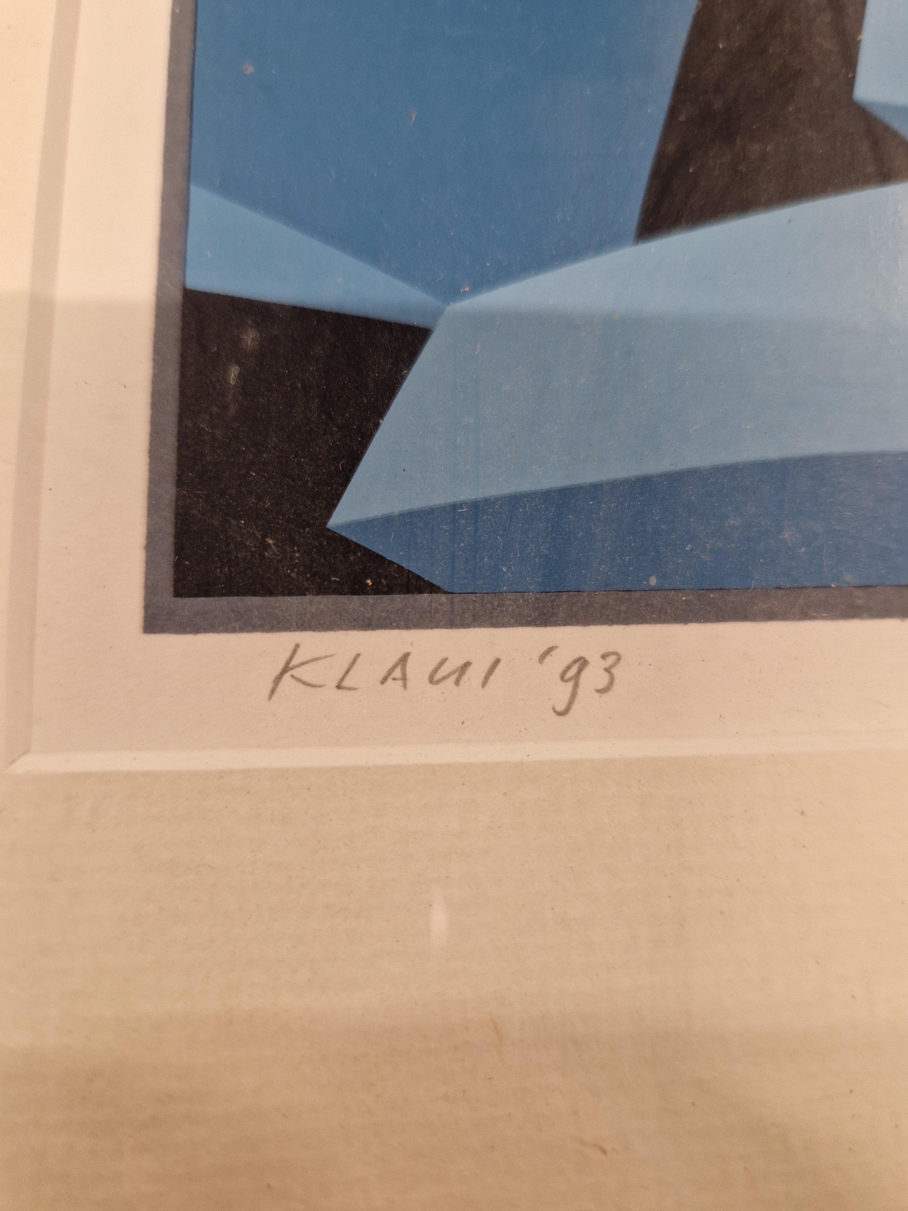 Klaui, eigen druk, geometrische figuren