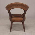 Antiek lederen fauteuil