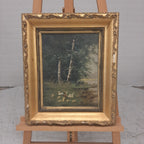 Schilderij eendjes berk
