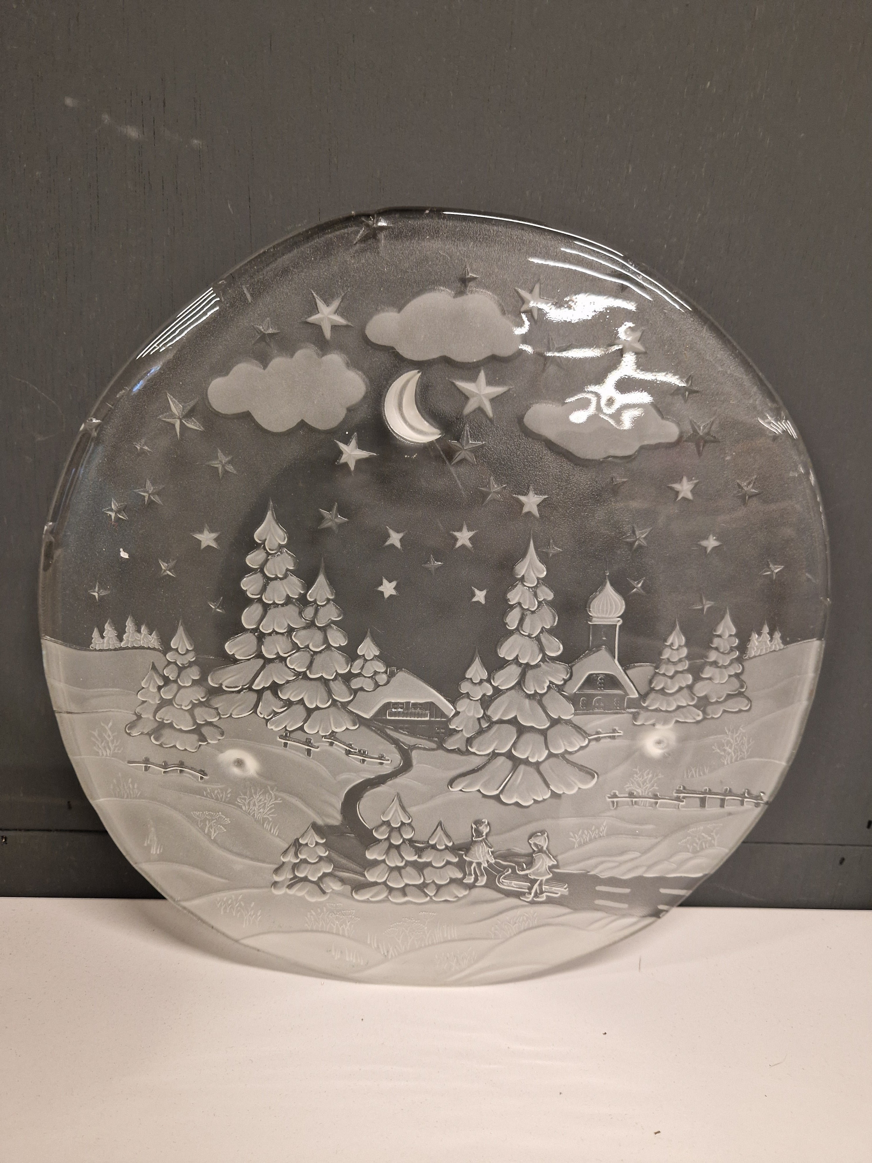 Glazen dienblad 15 inch