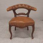 Antiek lederen fauteuil