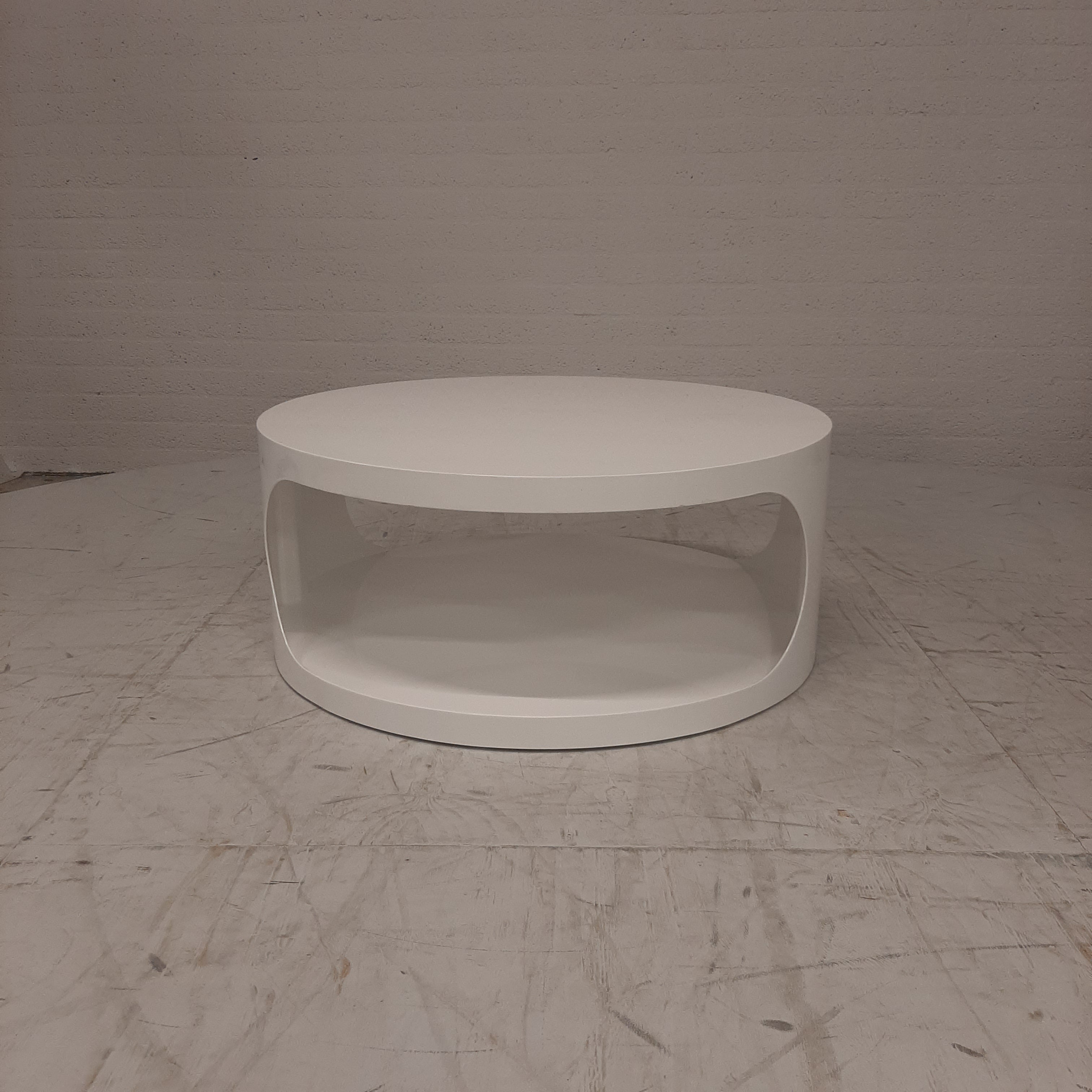 Salontafel ronde witte space age