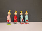 Vier handbeschilderde Duitse kerstfiguren