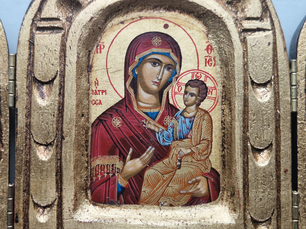 Icoon, triptiek, handmade, Byzantijns