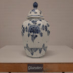 Delfts blauw dekselvaas