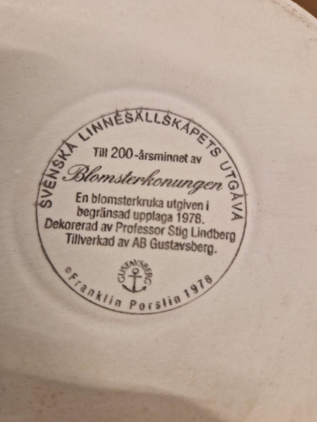 Stig Lindberg. Anniversary edition - 200 years of Linnaeus, 1978.