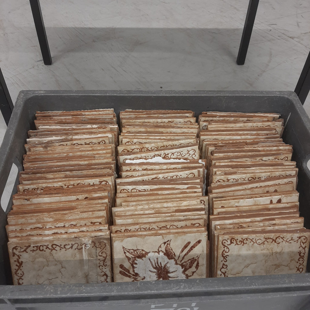 Vintage tegels motief 101 stuks