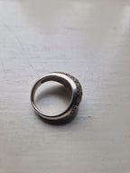 Sterling zilveren  ring, .925 zilver, patroon van slangenleer