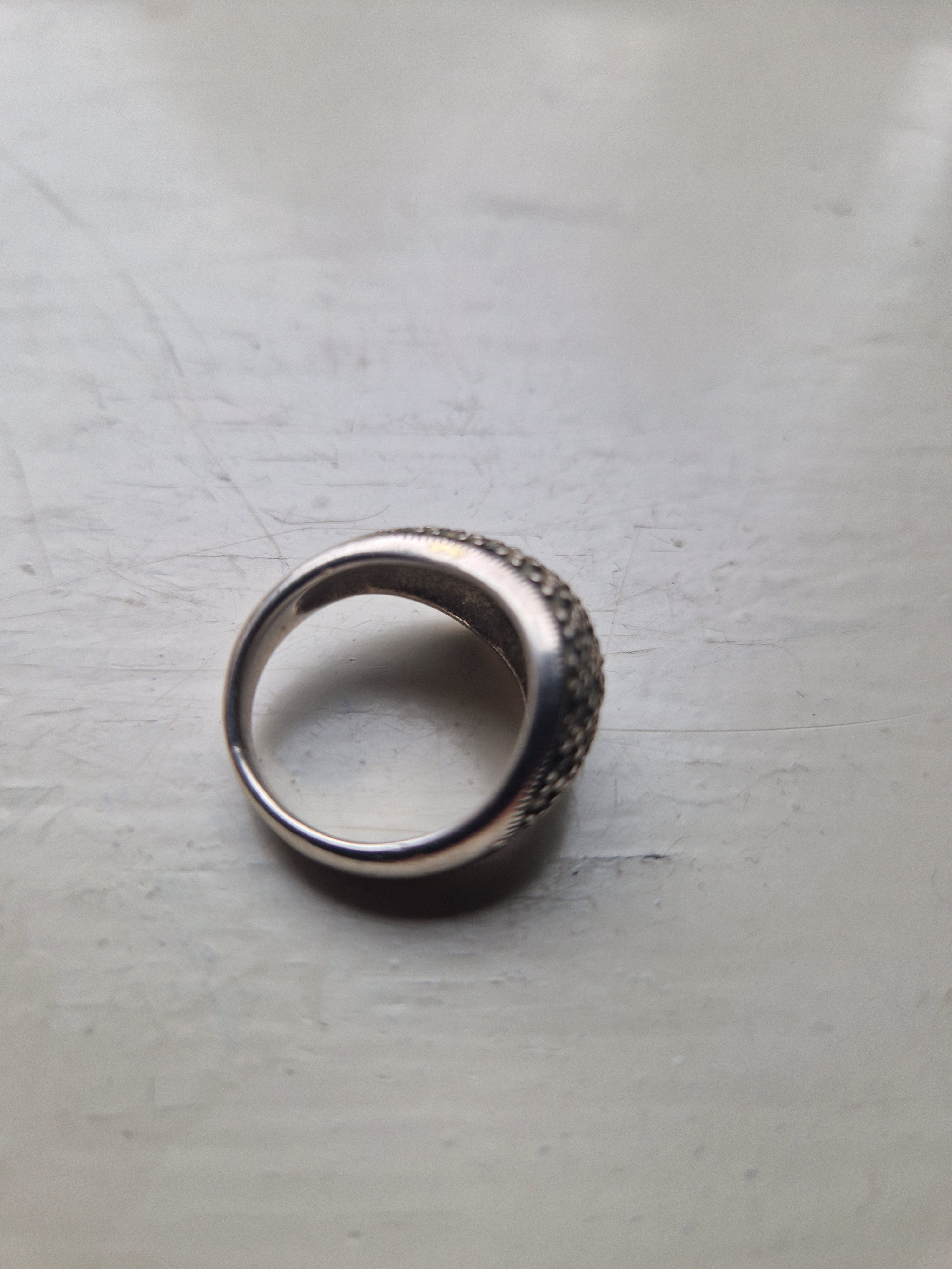 Sterling zilveren  ring, .925 zilver, patroon van slangenleer