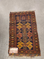 Afghaans handgeknoopt perzisch tapijt 130x80 cm