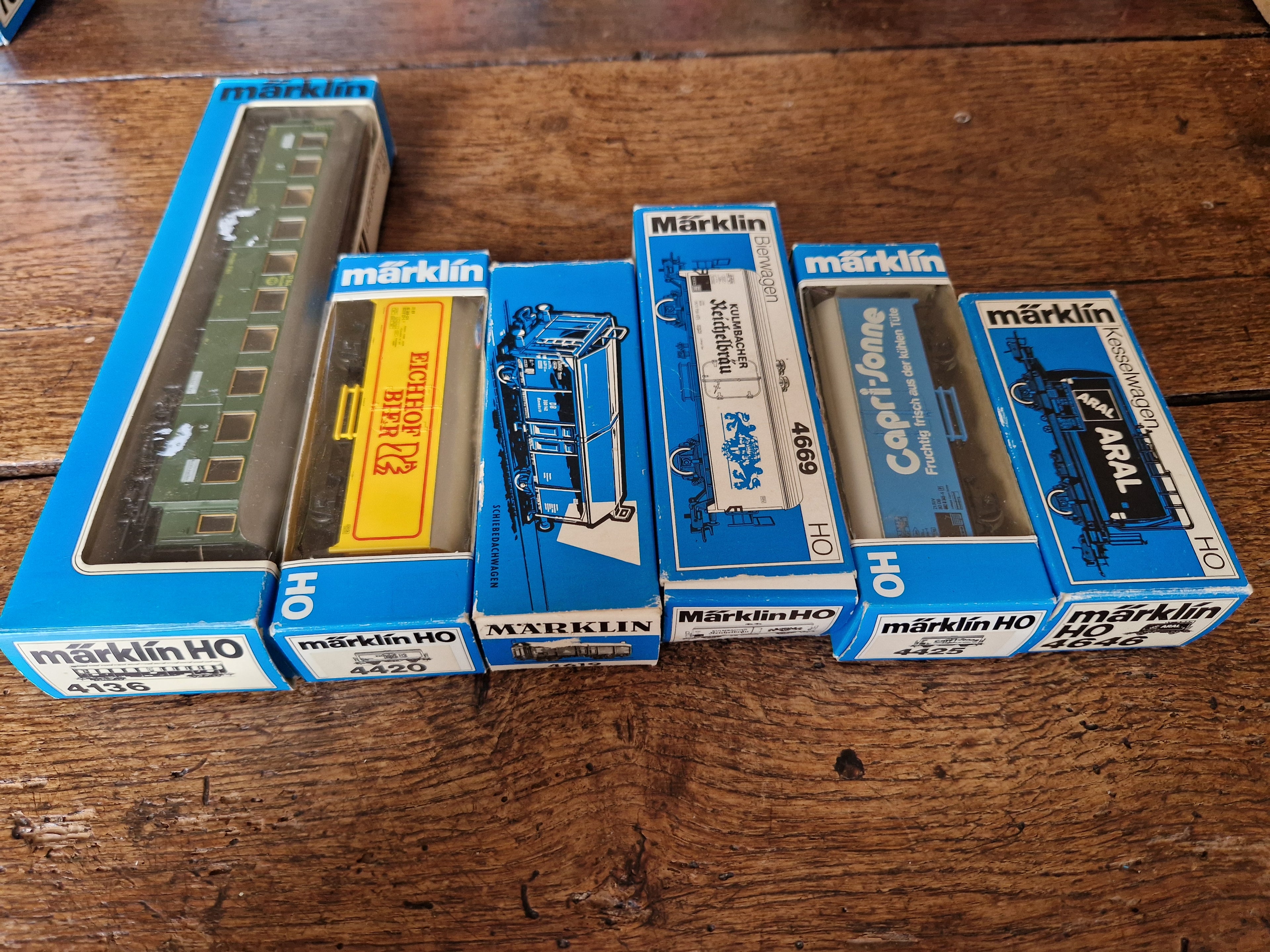 Märklin HO wagon 4136, 4420, 4619, 4669, 4425, 4646