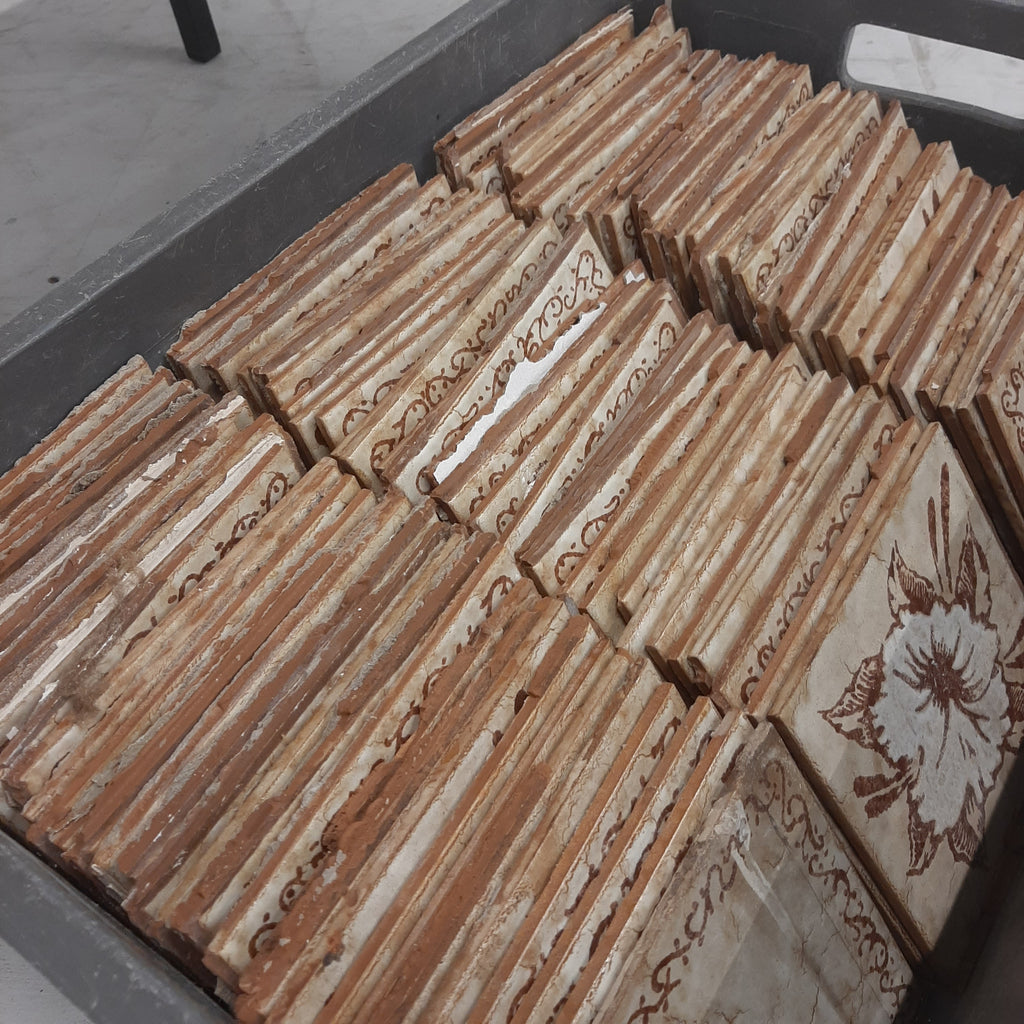 Vintage tegels motief 101 stuks