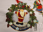 Krans merrie christmas, met drie extra figuren