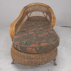 Vintage rotan chaise longue