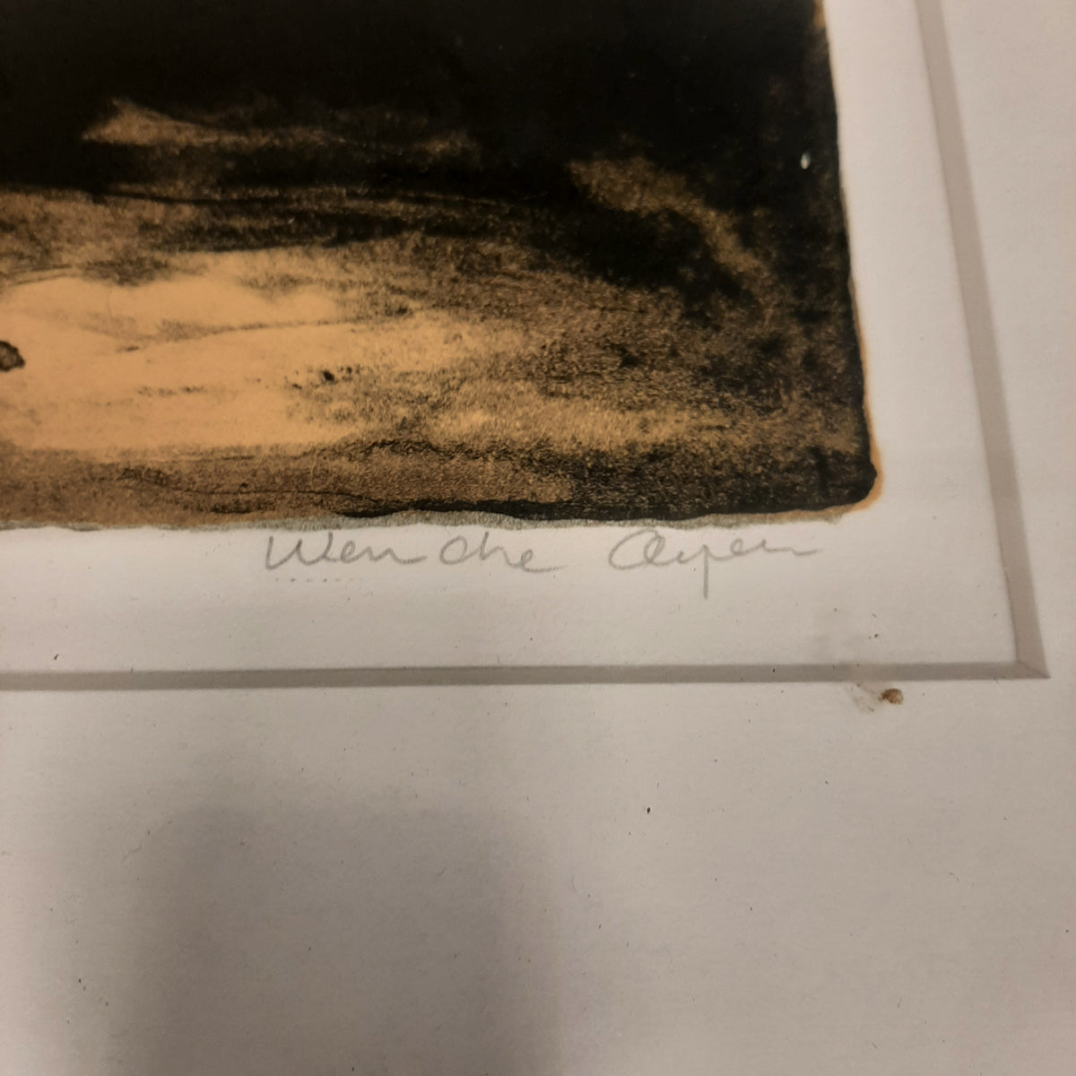 Lithograaf Wende Øyen gesigneerd