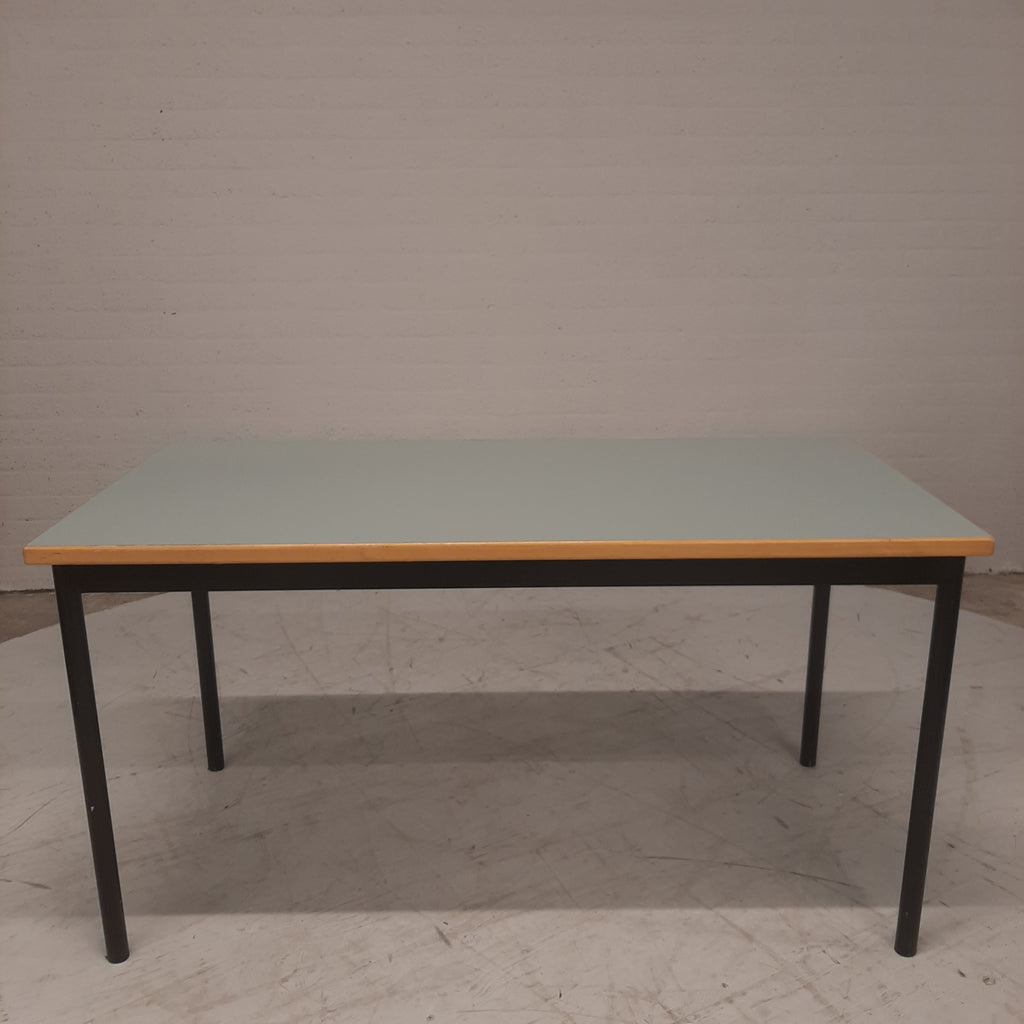 Eettafel / vergadertafel mintgroen blad